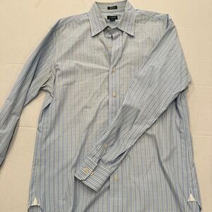 J. Crew Men's Long Sleeve Plaid Button Down Shirt M Blue White Green‎ Preppy